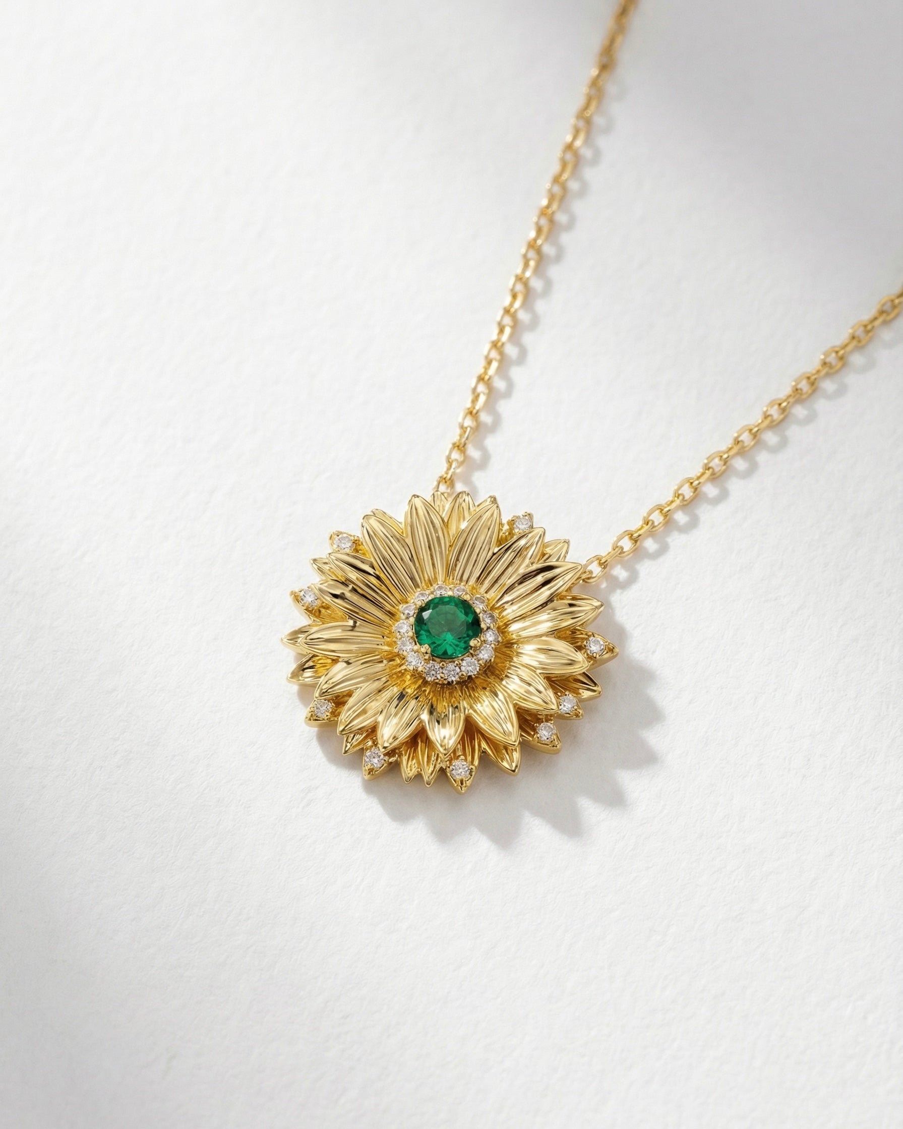 Sunflower Pendant Necklace – Handcrafted Floral Jewelry