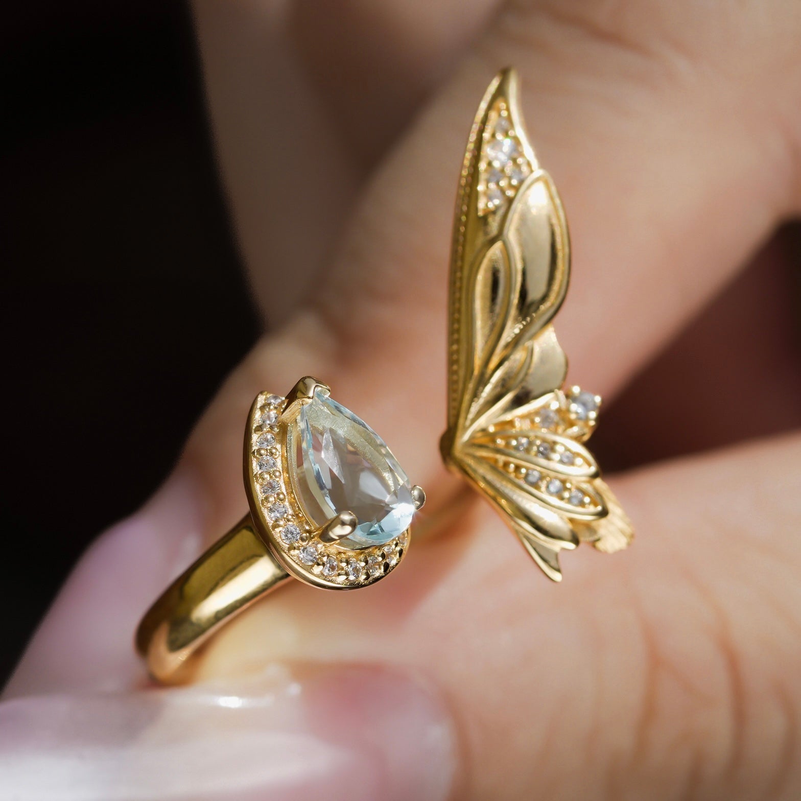 Butterfly Ring โ Hand-Carved in Wax | Symbol of Transformation