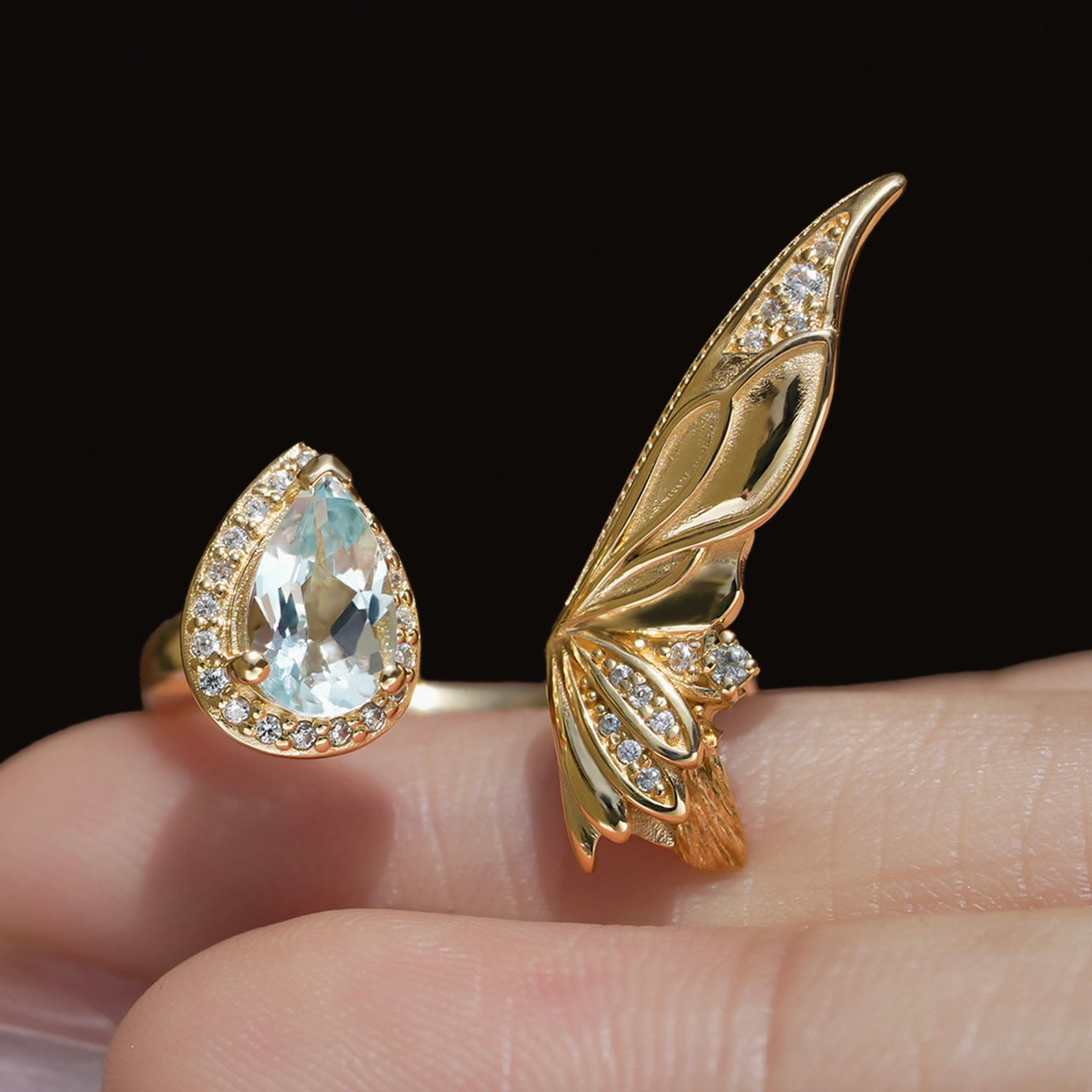 Butterfly Ring โ Hand-Carved in Wax | Symbol of Transformation