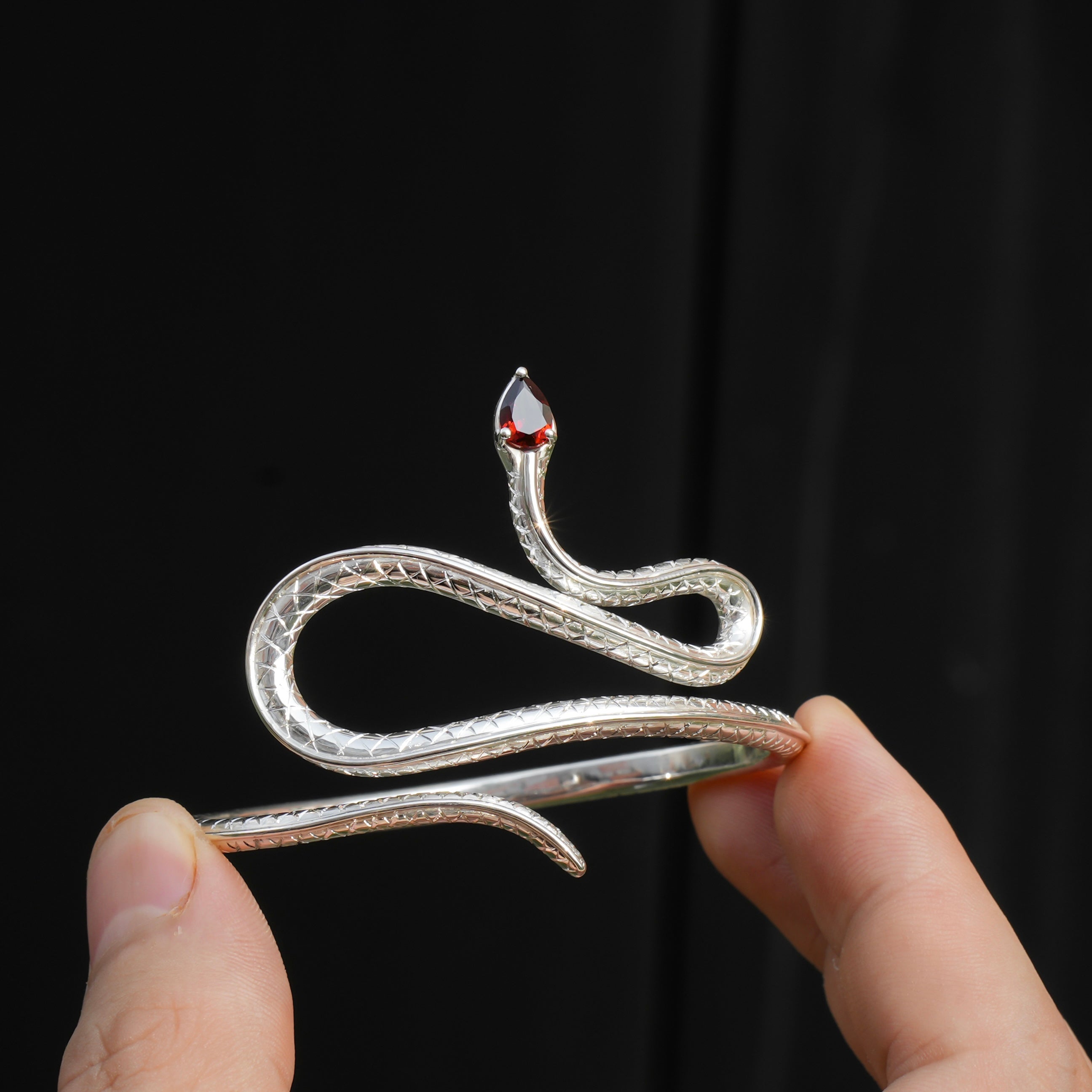 silver snake bracelet