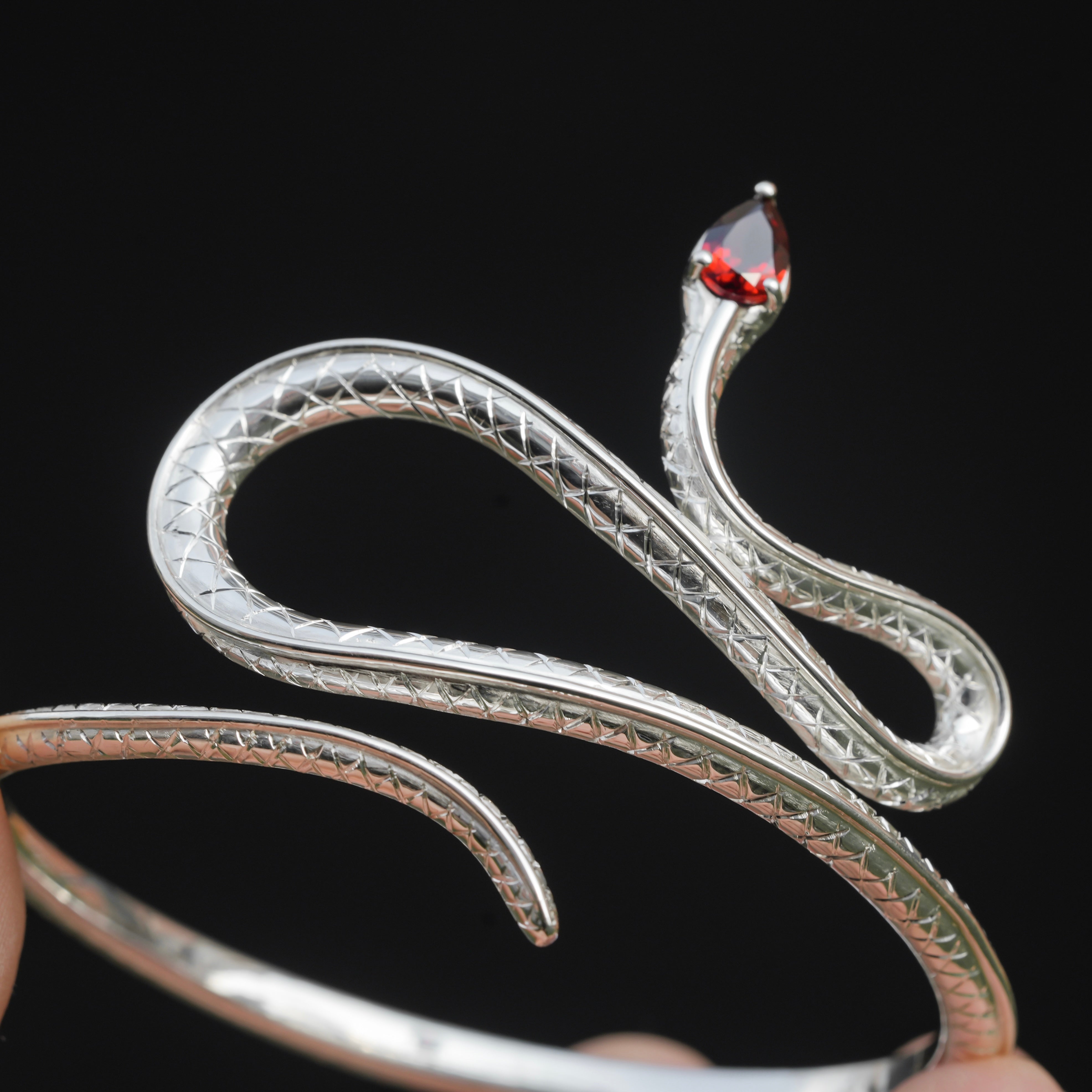 silver snake bracelet