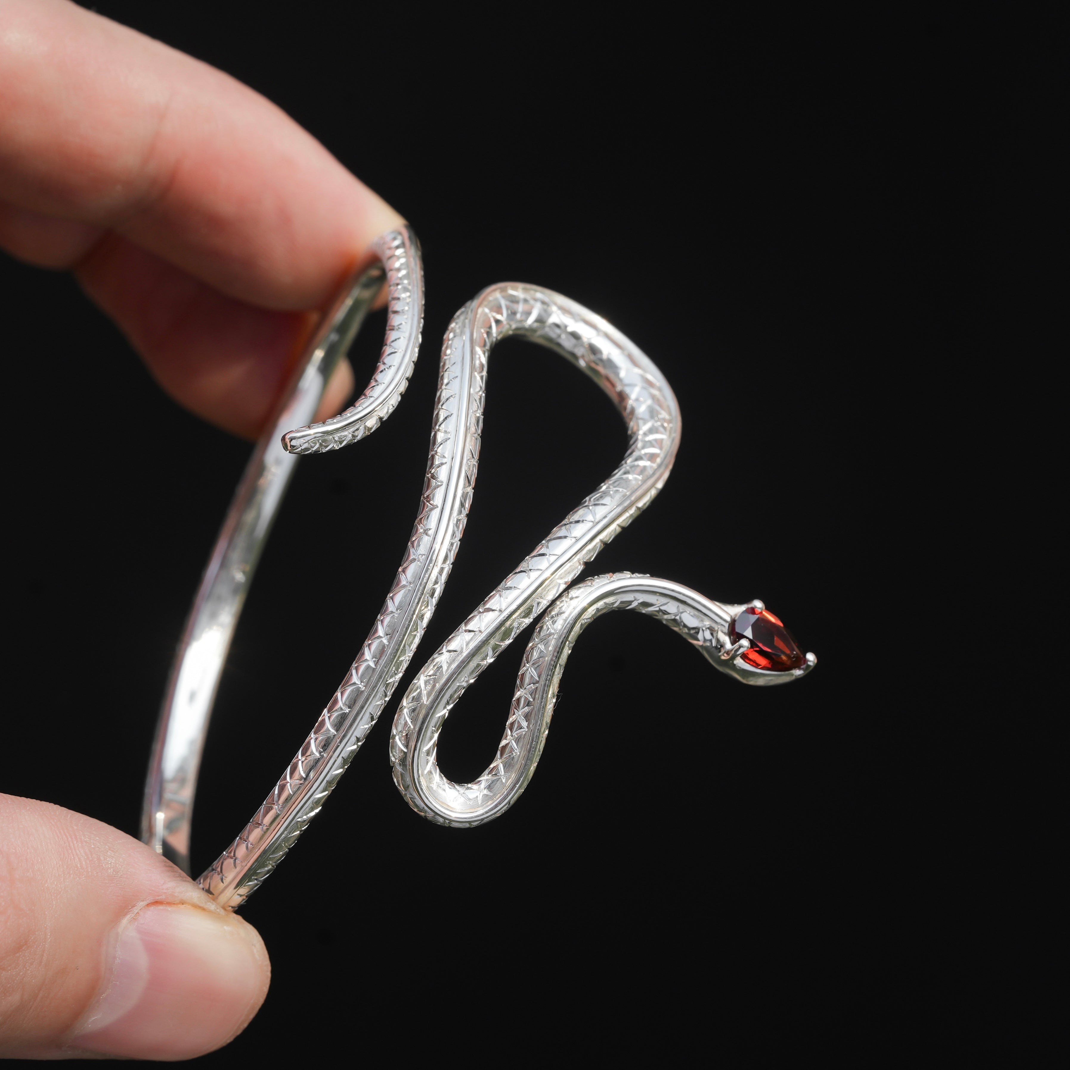 silver snake bracelet