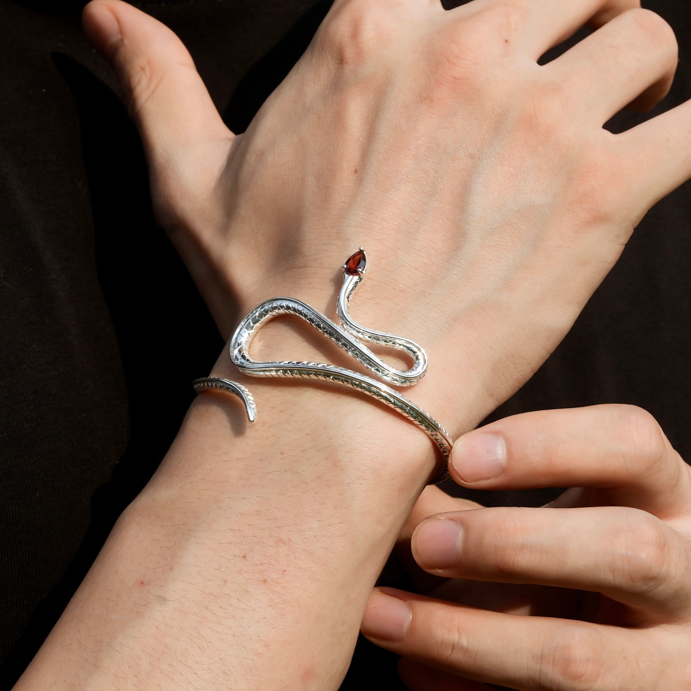 silver snake bracelet