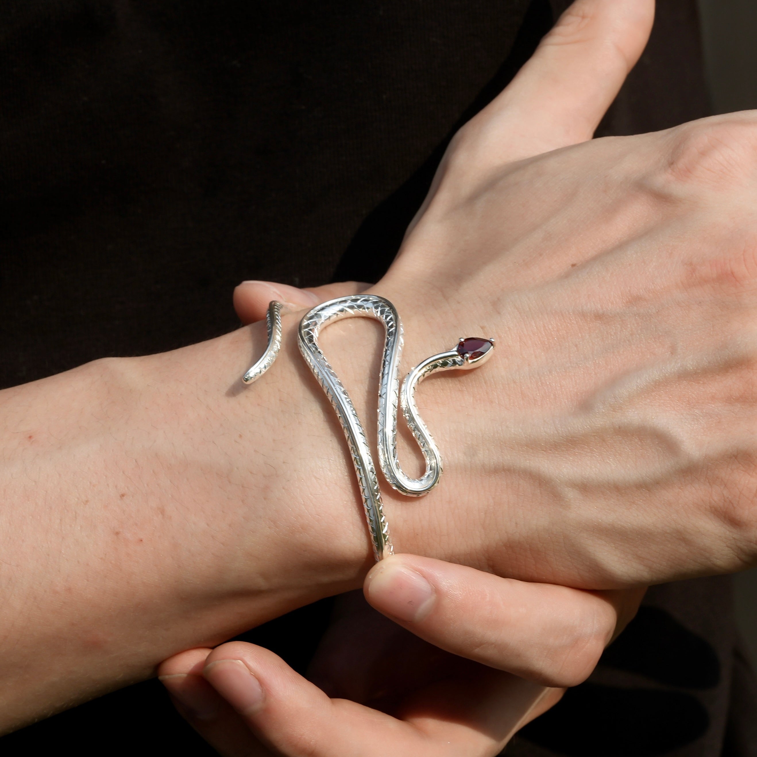 silver snake bracelet